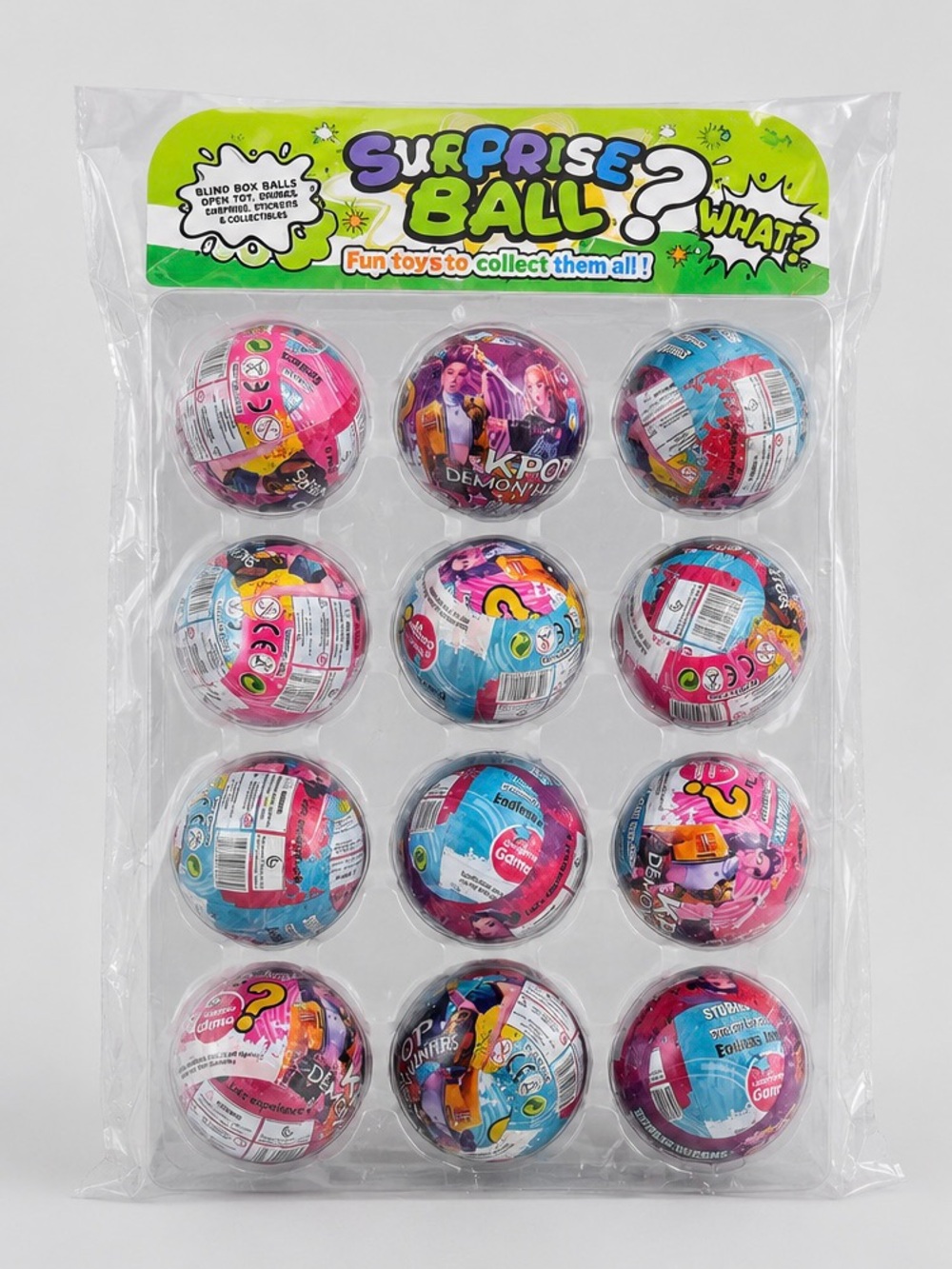 KPOP Demon Hunters Mystery Surprise Balls | 12-Pack Blind Capsules
